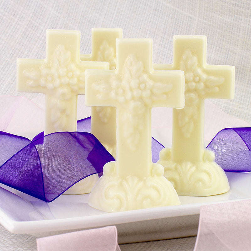 Small White Chocolate Cross